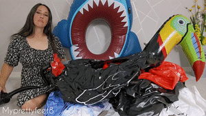 myprettyfeet8.com - Inflating Multiple Pool Floats Turns Me On thumbnail
