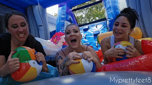 myprettyfeet8.com - Step-mom and Friends Pop Favorite Inflatables Whitney Sushii Maleka thumbnail